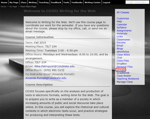 Accessing the Groups Page