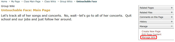 Managing a Wiki