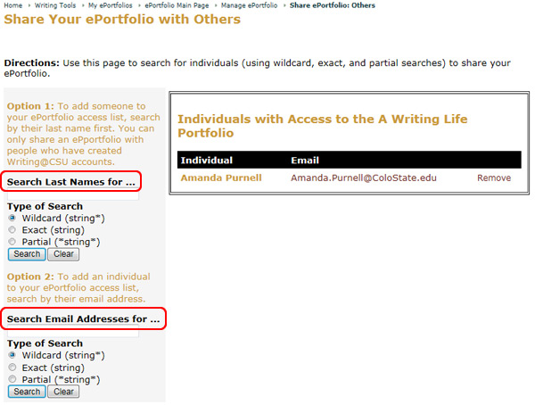 Searching for Individuals