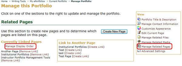 The Related Pages Tab