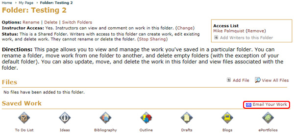 Email Your Work Link